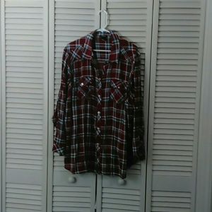 Torrid Womens plus size 4x plaid long sleeve shirt